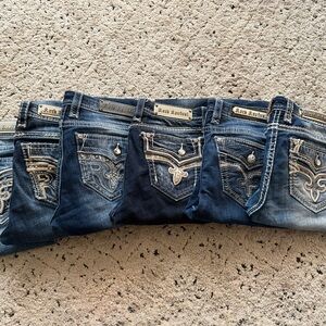 Rock Revival Women's Dark and Light Blue Jeans